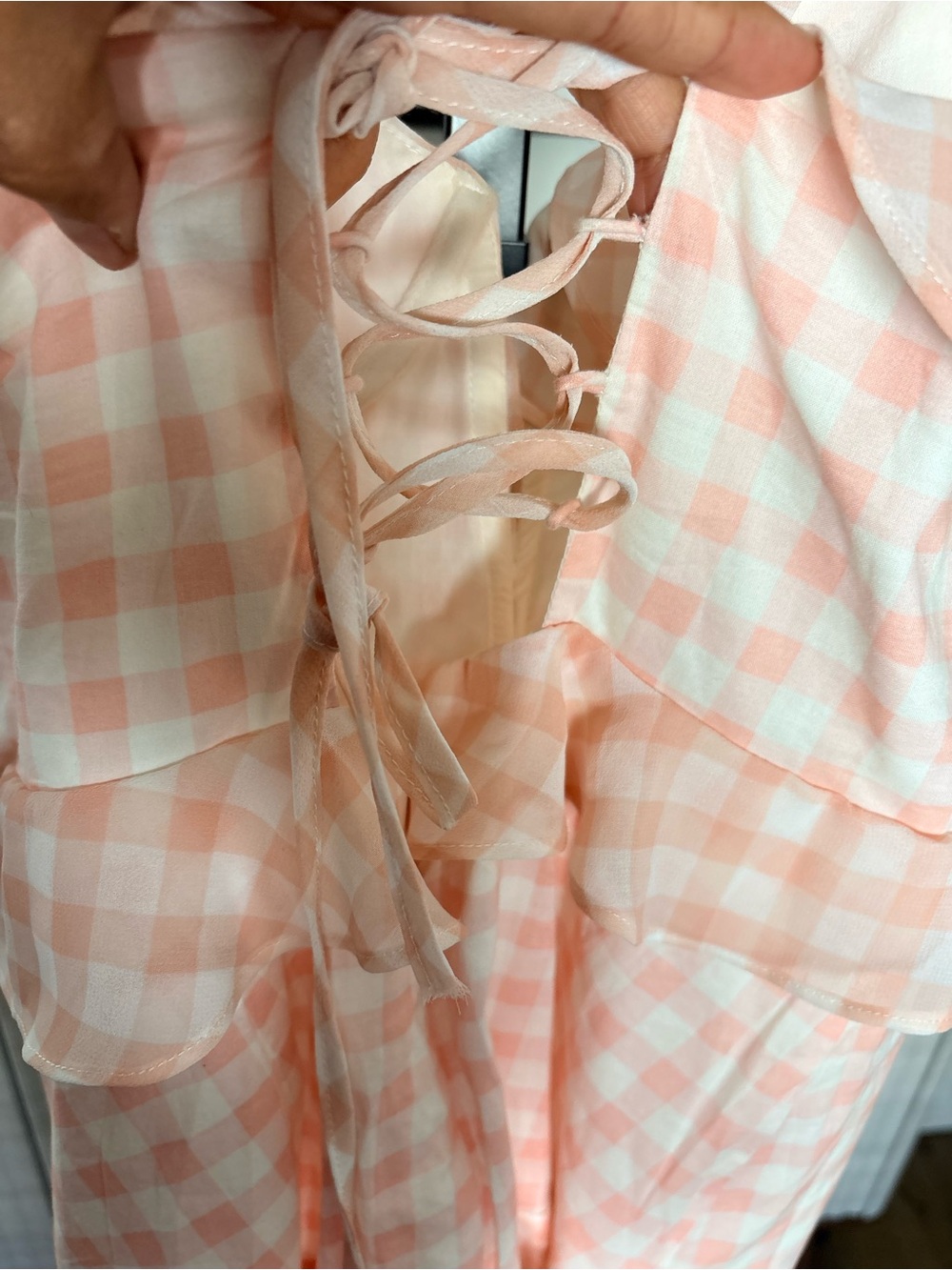 For Love of Lemons Dixie Gingham Mini Dress size M - Picture 5 of 9